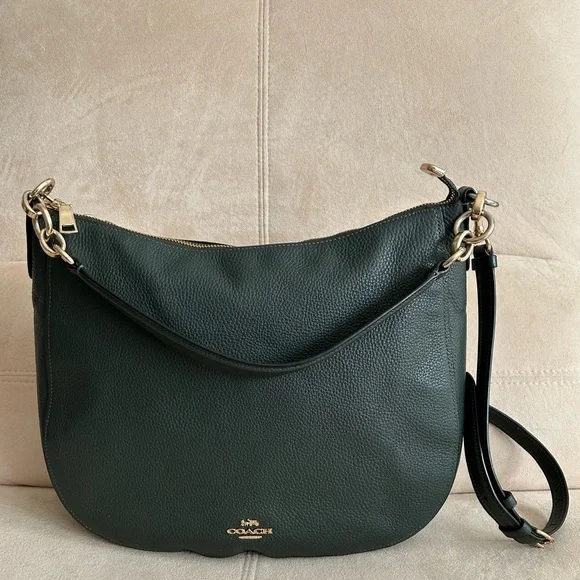 Coach Elegant Leather Satchel, Handbag with Detachable Long Strap - Picture 2 of 15